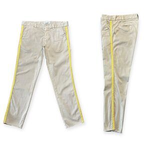 Nili Lotan Pants Women’s 2 East Hampton Desert Sand Stripe Minimalist Trousers